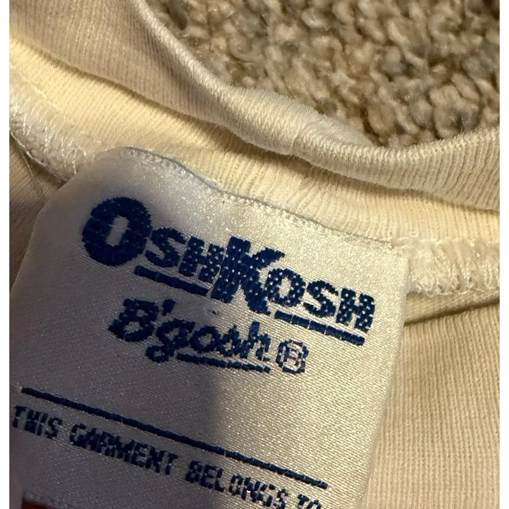 Vintage OshKosh B'Gosh Girls Floral T Shirt Size‎ 6 Cream 90s Y2K